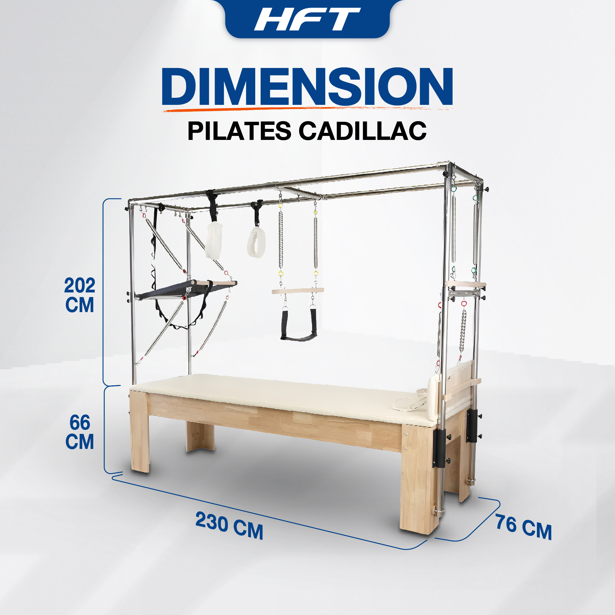เครื่องพิลาทิส HOMEFITTOOLS TRAPEZE TABLE ไม้เมเปิ้ล_2